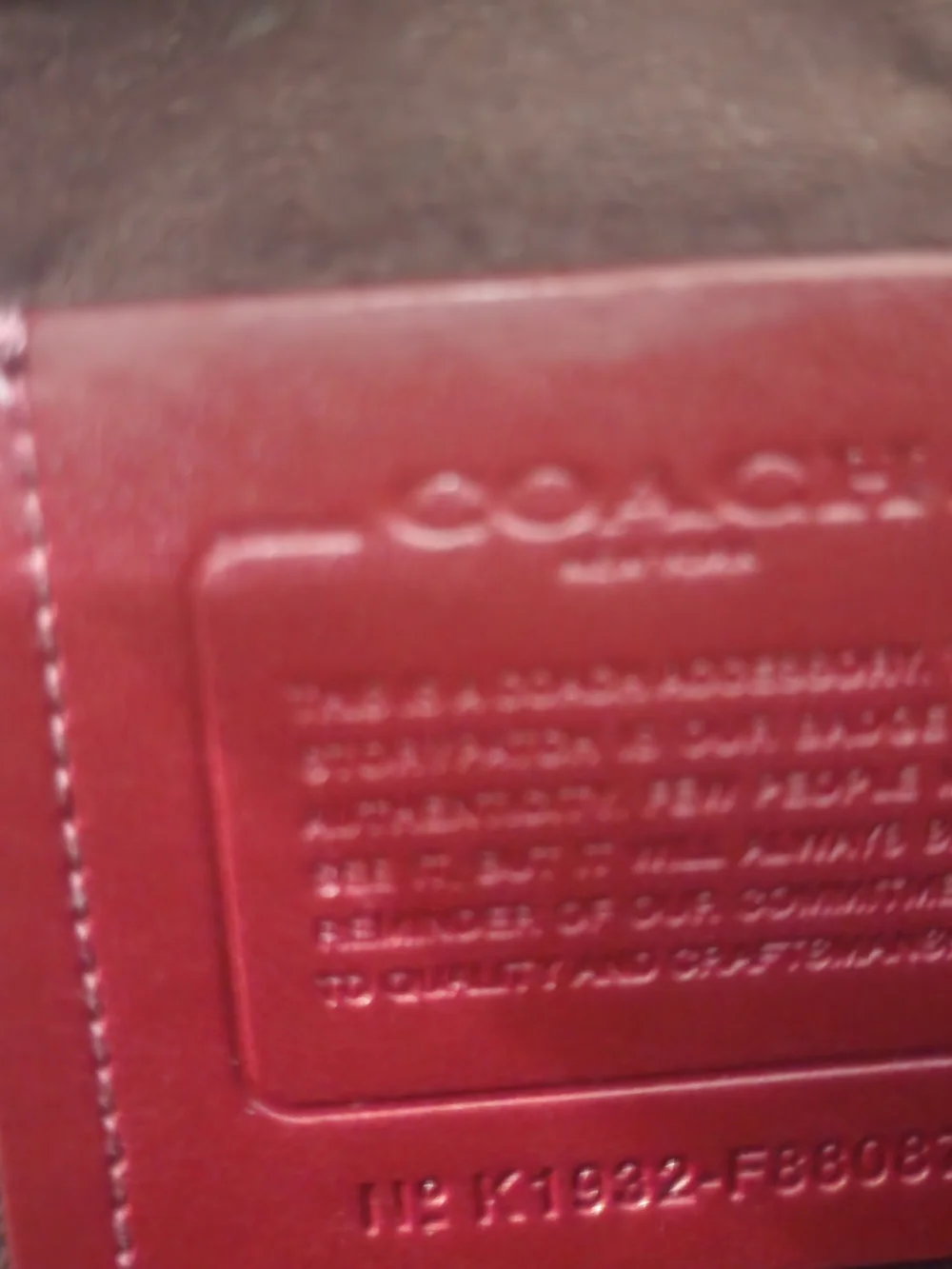 COACH Red Signature Carriage Print Laptop Bag - Picture 3 of 10
